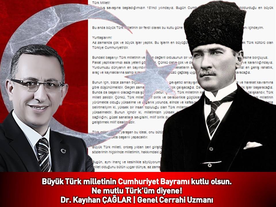 Büyük TÜRK Milletinin Cumhuriyet Bayramı Kutlu Olsun